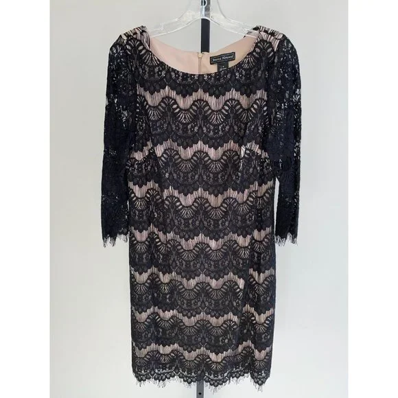 jessica howard black lace dress Jessica Howard | Dresses | Jessica Howard Black Lace 34 Sleeve Formal Dress  Size 30777